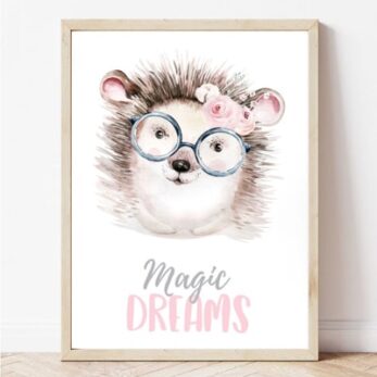 Постер за детска соба со еже | Poster za detska soba so eze