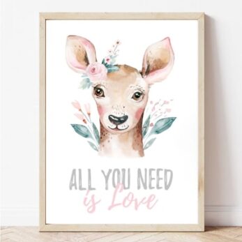 Постер за детска соба со срна | Poster za detska soba so srna