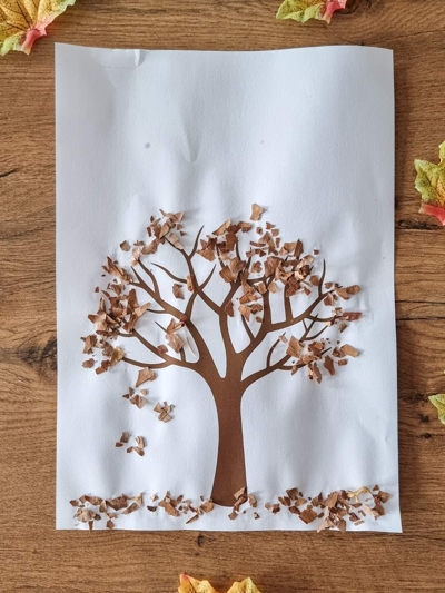 drvo templejt za esenska aktivnost so deca